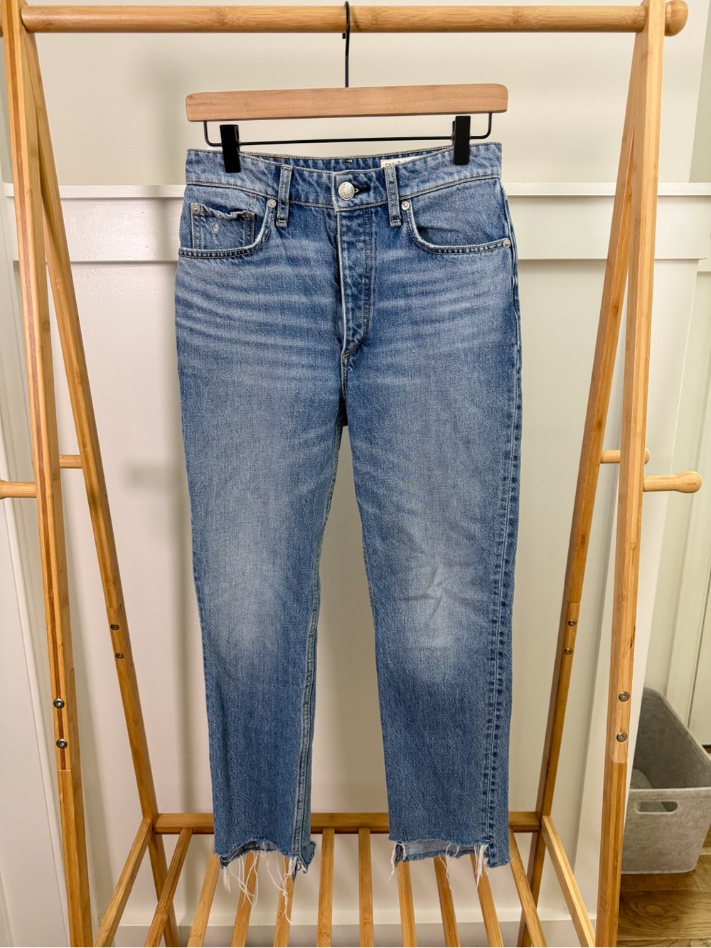 rag & bone light blue straight jeans